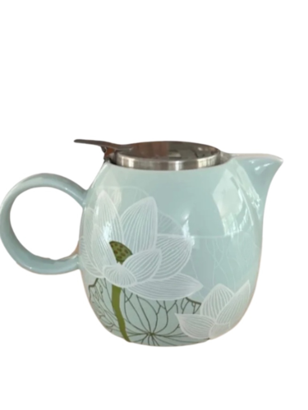 Tea Forté Ceramic Loose Leaf Tea Teapot with Stainless Steel Infuser